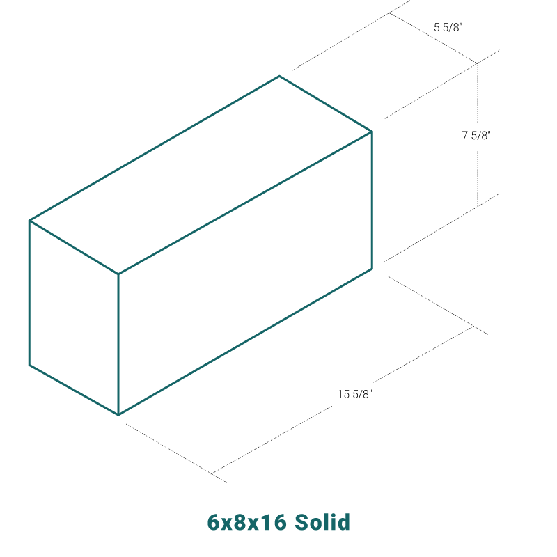 6 x 8 x 16 Solid
