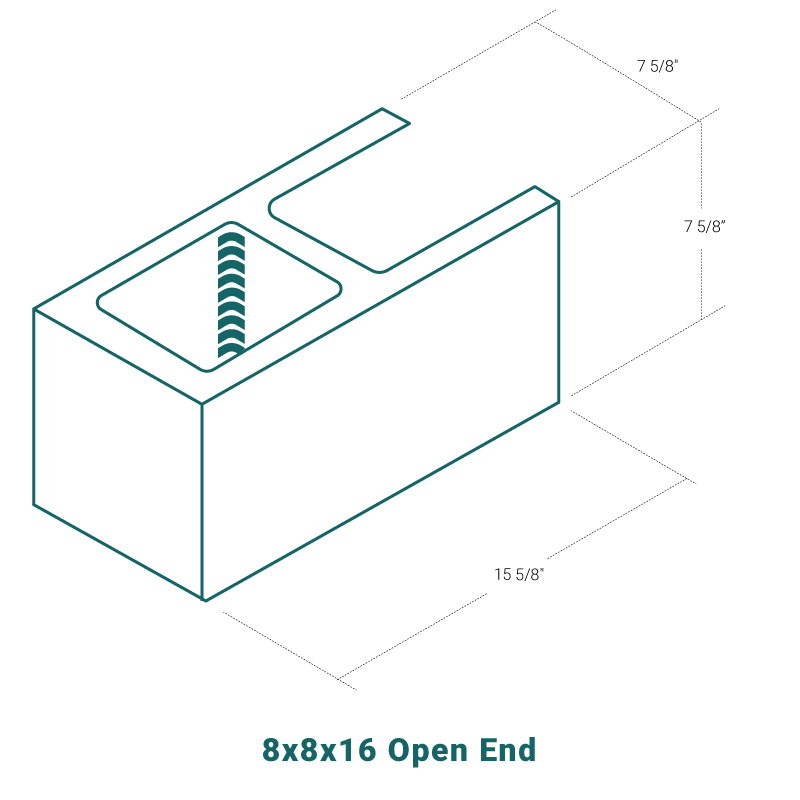 8 x 8 x 16 Open End