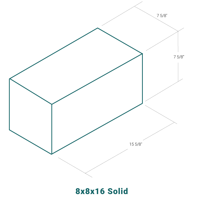 8 x 8 x 16 Solid